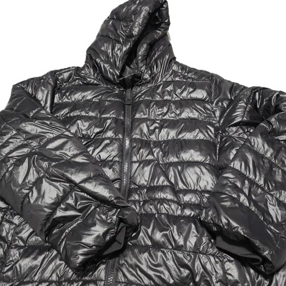 Swiss Tech Women’s Chunky Black Puffer Jacket Hooded Full Zip Plus Size 2X - Picture 3 of 10